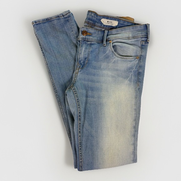 &denim H&M Slim Low Jeans Women's Size 31x32 Light Wash - Picture 1 of 16